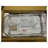 Safavieh Home Collection Ingrid Chrome and Tempered Glass 2-Tier Rectangle Bar Cart