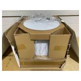 Knurled Metal Arc Floor Lamp with Tiered Shade Brass - Threshold