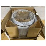 Knurled Metal Arc Floor Lamp with Tiered Shade Brass - Threshold