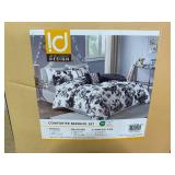 5PCS King/Cal King Intelligent Design Dorsey Comforter Reversible Flower Floral Botanical Printed Ultra-Soft Brushed All Season Bedding-Set