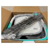 True & Tidy True Clean Spin Mop & Bucket System  Dual Compartment Design for Clean & Dirty Water, 360° Swivel Mop Head