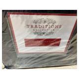 3PCS Twin Size Traditions Collection Sheet Set with Plush Throw
