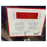 3PCS Twin Size Traditions Collection Sheet Set with Plush Throw