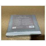 4PCS Twin Size Kaycie Gray Microfiber Sheet Set