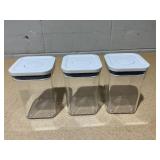 3PCS OXO Good Grips Small Square Short POP Container Set