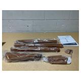 Coaster Devlin Walnut Coat Rack with 6-Hooks