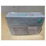 4PCS Twin Size Kaycie Gray Microfiber Sheet Set