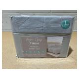 4PCS Twin Size Kaycie Gray Microfiber Sheet Set