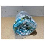 3PCS Full/Queen VCNY Home Eiffel Blue Parisian Floral Reversible Quilt Set