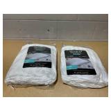 LOT OF 2 King Size Beautyrest Goose Pillow-500 Thread 100% Damask Stripe Soft Hotel Collection