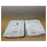LOT OF 2 King Size Beautyrest Goose Pillow-500 Thread 100% Damask Stripe Soft Hotel Collection