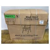 8PCS Cosco Black Residential Standard Folding Chair with Solid Seat ( Indoor or outdoor )