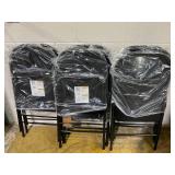 8PCS Cosco Black Residential Standard Folding Chair with Solid Seat ( Indoor or outdoor )