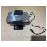 Cuisinart Round Flip Belgian Waffle Maker, Black/Silver