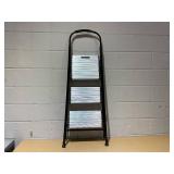 3-Step Folding Step Stool with Rubber Hand Grip