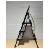 3-Step Folding Step Stool with Rubber Hand Grip