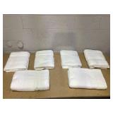 LOT OF 6 - Hudson Park White Bath Sheets 35"L x 68"W