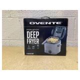 OVENTE 1.5L Electric Deep Fryer with Viewing Lid, Adjustable Temperature, Removable Basket, Cool-Touch Handle, 800W Stainless Steel, Easy to Clean  Silver