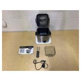 OVENTE 1.5L Electric Deep Fryer with Viewing Lid, Adjustable Temperature, Removable Basket, Cool-Touch Handle, 800W Stainless Steel, Easy to Clean  Silver