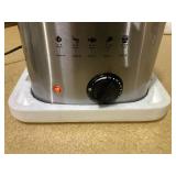 OVENTE 1.5L Electric Deep Fryer with Viewing Lid, Adjustable Temperature, Removable Basket, Cool-Touch Handle, 800W Stainless Steel, Easy to Clean  Silver