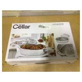 The Cellar Stainless Steel 8-Qt Covered Oval Roaster with Rack