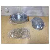 The Cellar Stainless Steel 8-Qt Covered Oval Roaster with Rack