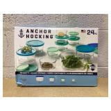 Anchor Hocking 24-Piece Food Storage Set with SnugFit Lids