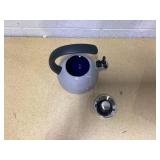 Circulon Enamel on Steel Whistling Teakettle/Teapot With Flip-Up Spout, 2 Quart - Gray