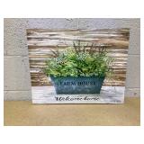 Courtside Market Farmhouse welcome Gallery-Wrapped Canvas Wall Art, 16x20