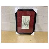 18" x 24" Vintage City Sketch Framed Wall Art - Threshold