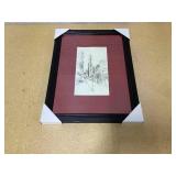 18" x 24" Vintage City Sketch Framed Wall Art - Threshold