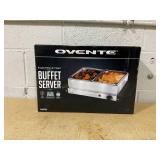 OVENTE Electric Buffet Server & Food Warmer with Two 1.5 Qt Stainless Steel Chafing Dishes, Adjustable Temperature Control