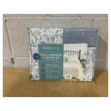 4PCS Twin Size Well Being Silvadur Print Antimicrobial Sheet Set