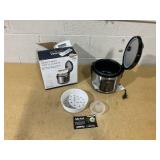 AROMA 8-Cup Digital Rice Cooker & Food Steamer with Bonded Granite Nonstick Ceramic