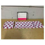 Betsey Johnson Skull Rose Trellis Bright Red Twin Sheet Set