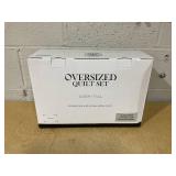 Southshore Fine Linens Oversized Lightweight 3-Pc. Quilt Set, Full/Queen, Gray