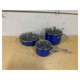The Cellar Non Stick Pot Set 6 Piece Blue