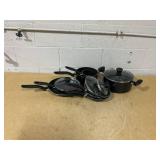 T-Fal Black Pot and Pan Set 12 Piece