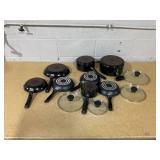 T-Fal Black Pot and Pan Set 12 Piece