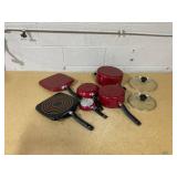 T-Fal Red Pots and Pans - 8-Piece Set