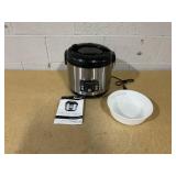 AROMA 8-Cup Digital Rice Cooker & Food Steamer with Bonded Granite Nonstick Ceramic