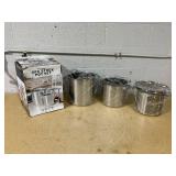 Sedona Kitchen 3-Pc. Stainless Steel Stockpot Set