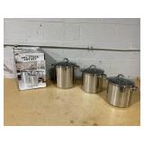 Sedona Kitchen 3-Pc. Stainless Steel Stockpot Set
