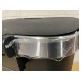Plastic Locking Lid Step Trash Can Black - Brightroom: 13 Gallon Indoor Kitchen Garbage Can, Spot Clean, 25.6" Height