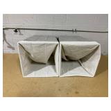 LOT OF 2 - Twisted Rope Hamper Gray - Brightroom