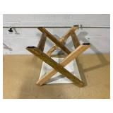 Foldable Outdoor Patio Stool Natural/Cream - Hearth & Hand