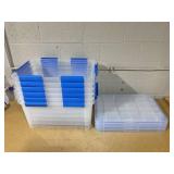 LOT OF 6 - Ezy Storage Waterproof Clear Latch Totes,  75L/79.3Qt