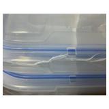 LOT OF 6 - Ezy Storage Waterproof Clear Latch Totes,  75L/79.3Qt