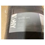 3pc Kaleidoscope Embossed Geometric Quilt Set - VCNY