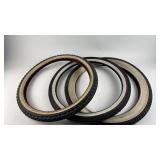 Set of 3 Vintage 20" White Wall Bicycle Tires